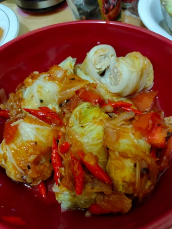 Langkah Mudah untuk Membikin Resep Sawi gulung ayam cincang yang Bikin Ngiler Anti Ribet, Lezat