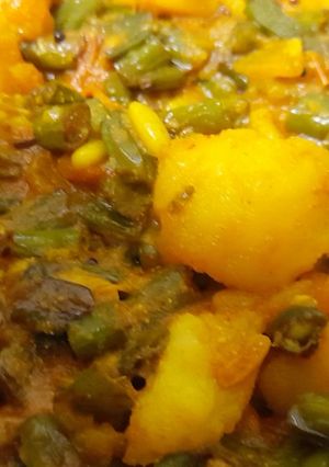 आलू बीन्स की सब्जी(aloo beens ki sabzi recipe in hindi) रेसिपी मुख्य फोटो