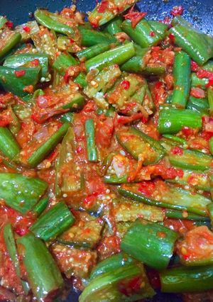 Foto resep Sambel terong hijau pedasss