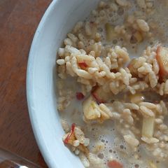 A picture of Rice Bubbles with Warmed Cinnamon and Brown Sugar Apple.