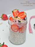 Strawberry Sorbet Chia Overnight Oats
