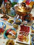 Feuertopf = Fondue auf chinesisch mit Hühnerbrühe