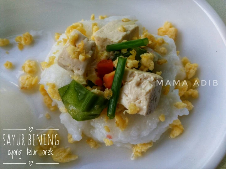 Cara Gampang Membuat Resep MPASI 9bulan, Sayur bening oyong+telur orek yang Bikin Ngiler Anti Ribet, Sempurna