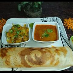 Rice and moong daal dosa A picture of Rice and moong daal dosa.
