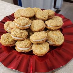 A picture of Carrot Cake Sandwich Cookies.