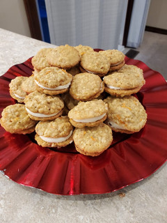 A picture of Carrot Cake Sandwich Cookies.