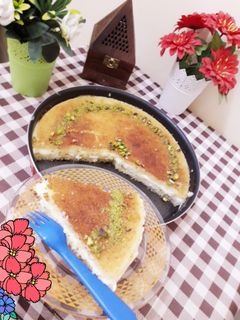 صورة لوصفة بسبوسة بالقشطه