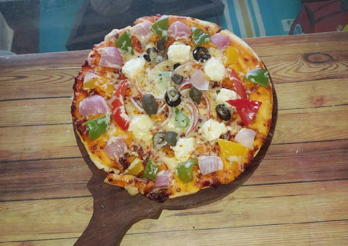 Instant cheese burst pizza