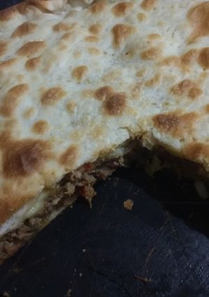Una foto de Tarta de atún zarpada