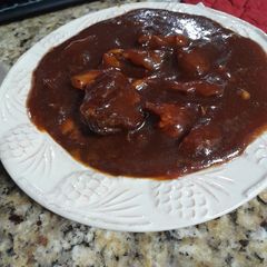 A picture of My best slow cooker barbecue chicken thighs.