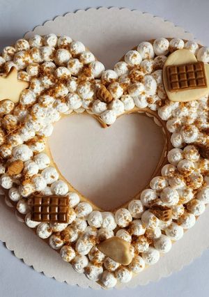 Une photo de Number cake en forme de cœur