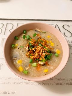 Hình của món Cháo nấm chay.