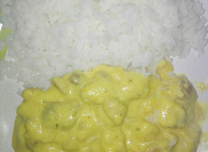 Una foto de Pollo al curry