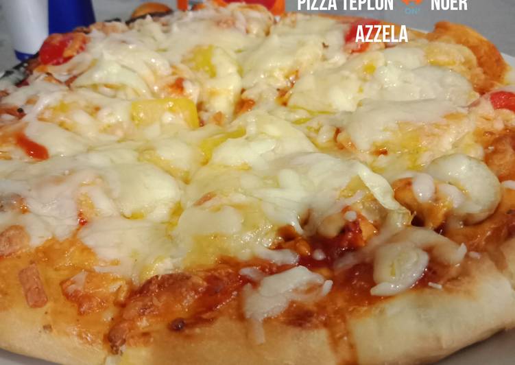 Pizza teflon sederhana #mirip pizza domino