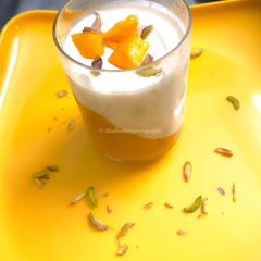 A picture of Mango-Vanilla Pudding.