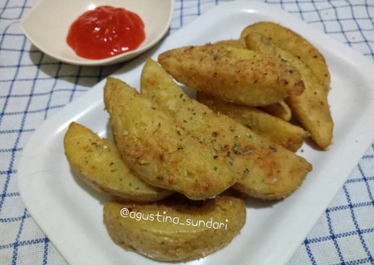 Resep: 162. Potato Wedges (Versi goreng) yang Enak