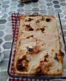 Salmón al horno con pisto gratinado con Bechamel