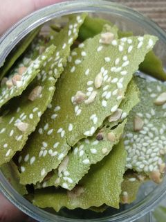 Foto resep (Sourdough Discard) Pandan Crackers