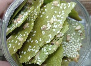 Foto resep (Sourdough Discard) Pandan Crackers