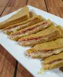 Sándwiches calientes con masa de avena