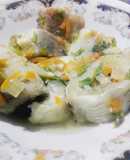 Ароматный варёный минтай с овощами и зеленью🐟🍀