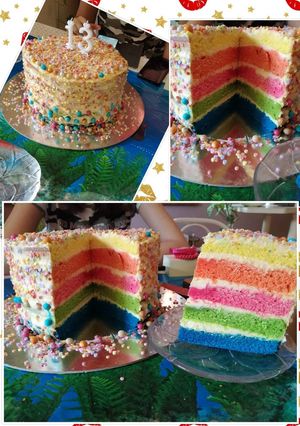 Szivárvány torta recept fotója