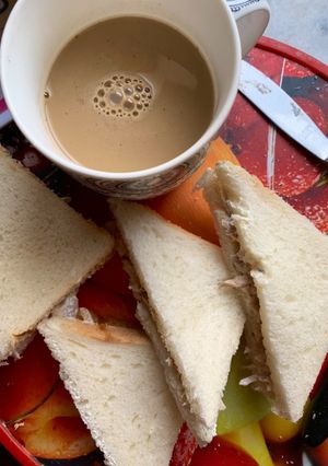 A picture of Left-over Roasted Chicken Sandwich.