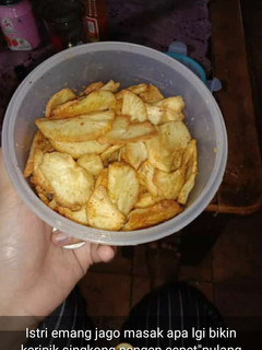 Foto resep Cemilan keripik singkong atau singkong goreng rumahan