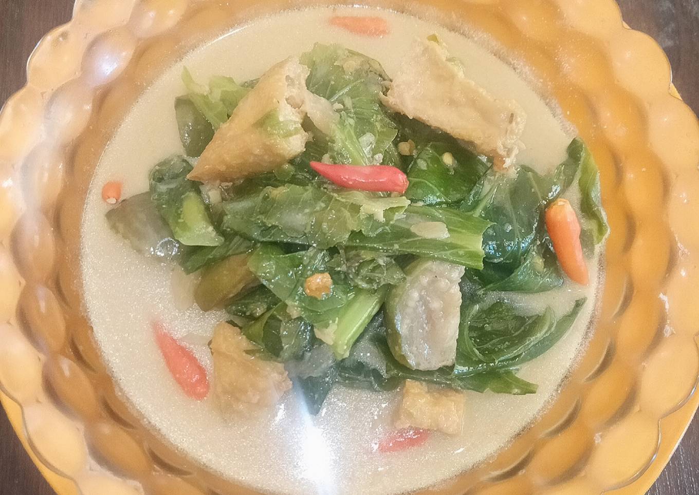 Sayur Ceriwis Pedas dengan Tahu dan Terong