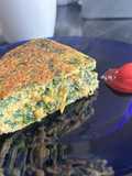 Tortilla de garbanzos con espinaca