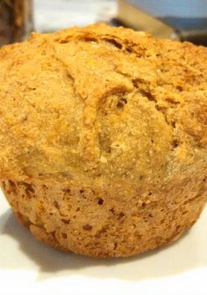 A picture of Soaked Kamut almond milk muffins.