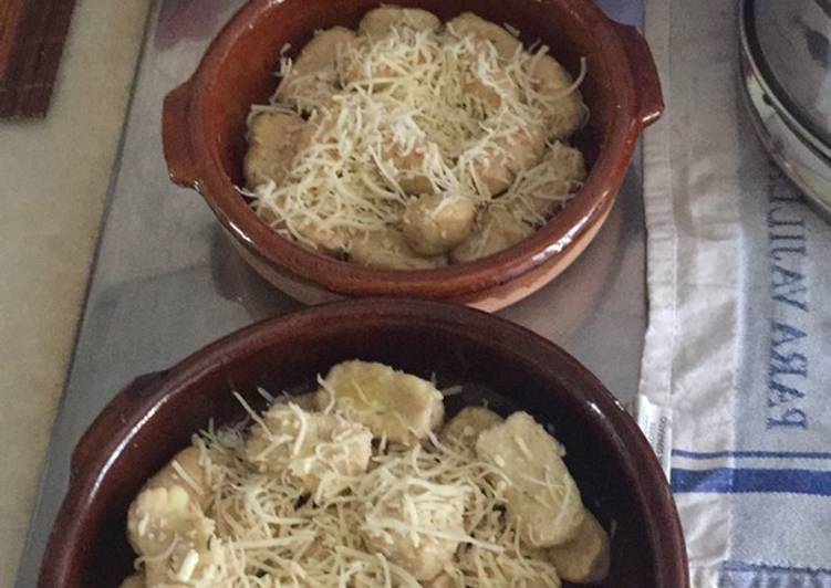 Ñoquis de patata y jamón