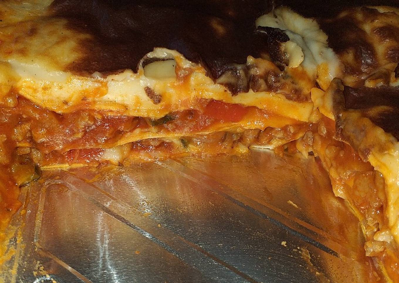 Lasaña carne y verduras