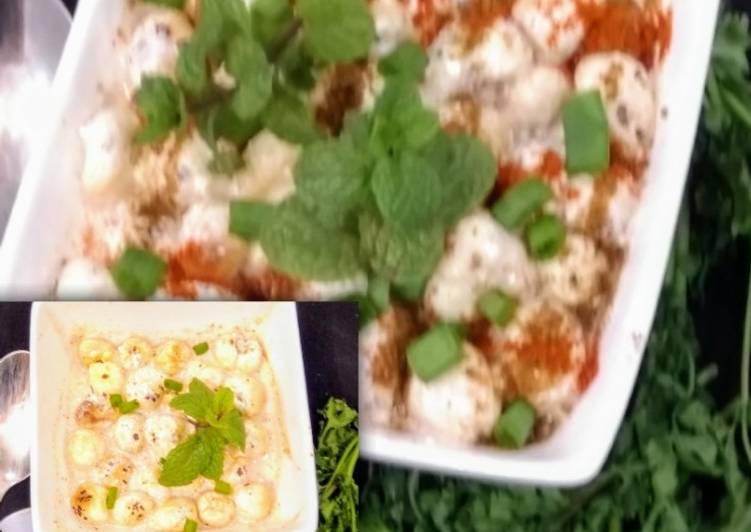 Recipe of Super Quick Homemade Yakult Makhana Raita