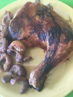 Una foto de Pollo al Horno (como estoy yo) con Salsa de Mostaza