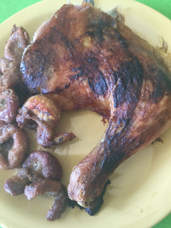 Una foto de Pollo al Horno (como estoy yo) con Salsa de Mostaza
