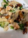 Chicken & broccoli with creamy garlic Parmesan sauce