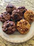 Panecitos saludables de avena sabor manzana y sabor chocolate