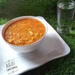 Sweet potato and cabbage soup A picture of Sweet potato and cabbage soup.