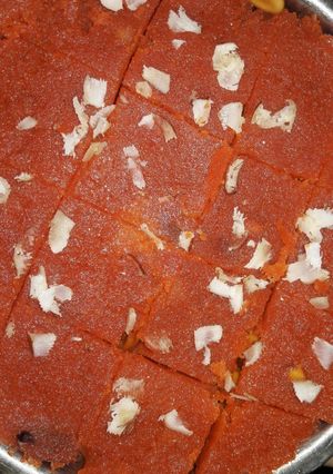 A picture of Corn flour pudding (Sohn halwa).