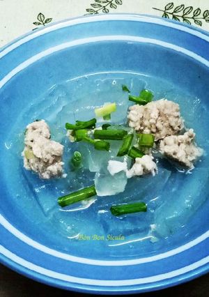 Hình của món Canh Nha Đam Thịt Xay.