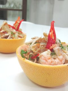 《泰泰風~食尚廚房》涼拌柚子沙拉 的食譜成品照片