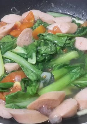 Foto resep Tumis pokcoy sosis