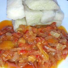 A picture of Boiled yam.