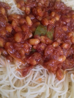 عکسی از دستور 🍝پاستا لوبیا سفید🍝