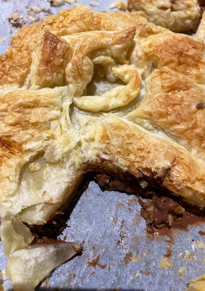 Una foto de Napolitana de chocolate