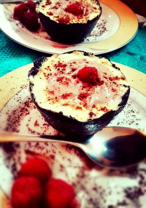 A picture of Heavenly Chocolate Delight serve in Chocolate Bowl.