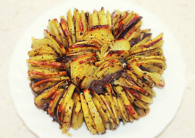 Лунные дольки-печеный хрустящий картофель, пошаговый рецепт на 11 ккал, фото, ингредиенты - Альбина
