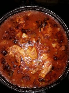 صورة لوصفة طاجن تورلي بالفراخ ومعاه ارز ابيض وسلطه 🌶🥒🍖🍗🥗