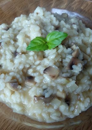 Una foto de Arroz con champiñones